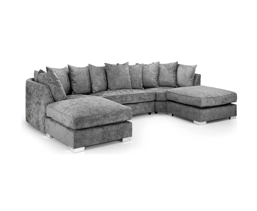 Bishop Platinum U Shape Corner Scatterback Sofa