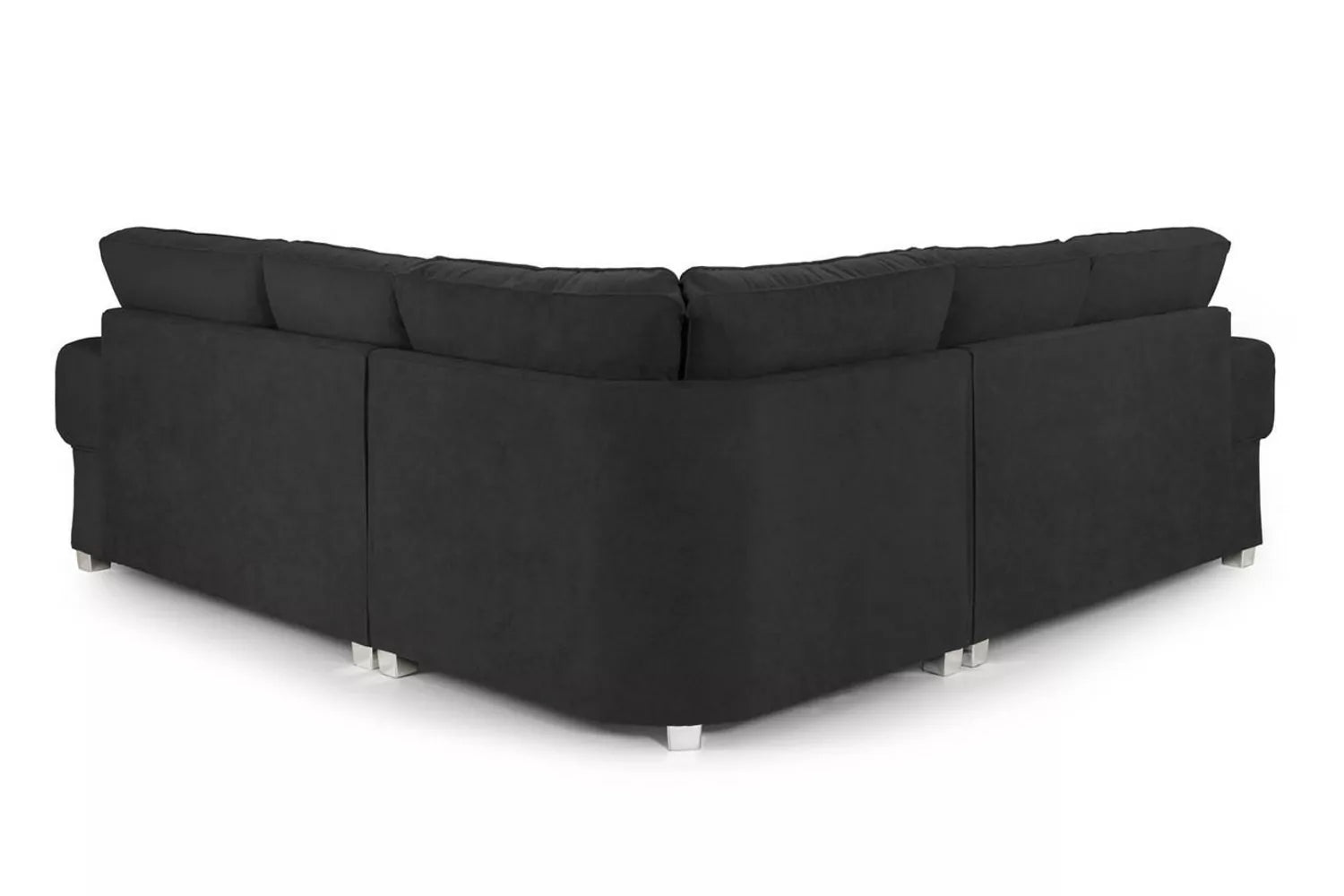 Verona Black Large Corner Fullback Sofa