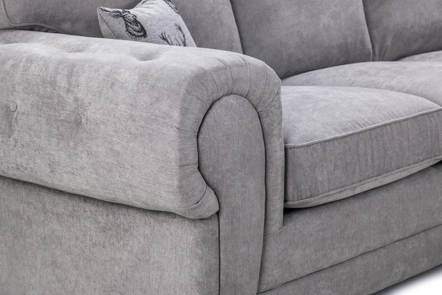 Verona Grey 3 Seater Fullback Sofa