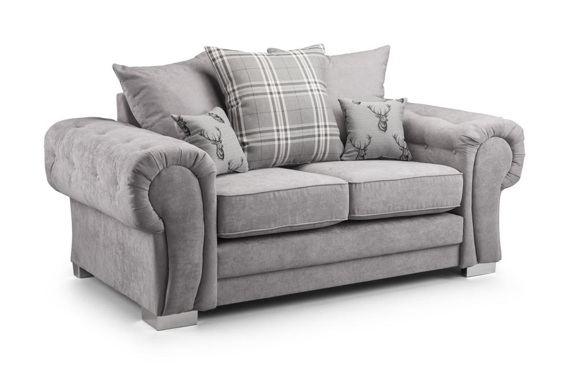 Verona Grey 2 Seater Scatterback Sofa