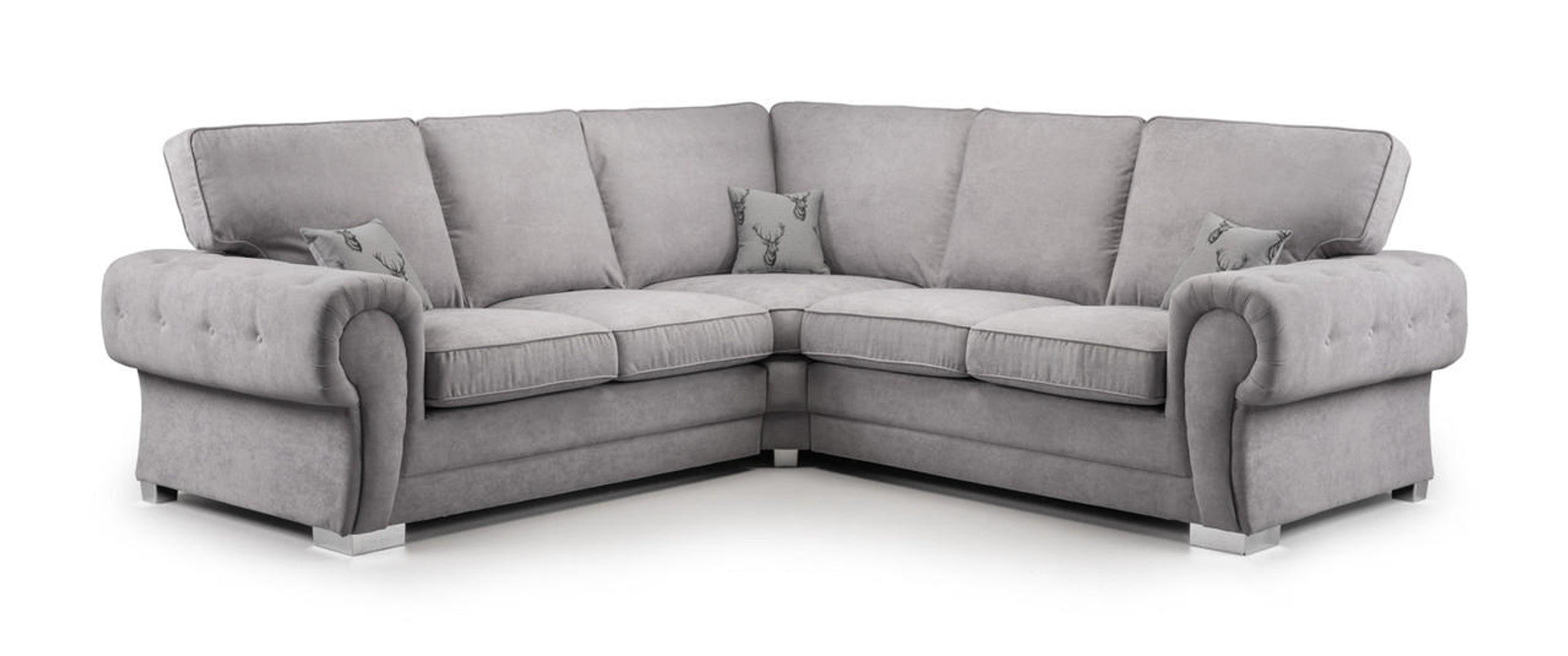 Verona Grey Large Corner Fullback Sofa