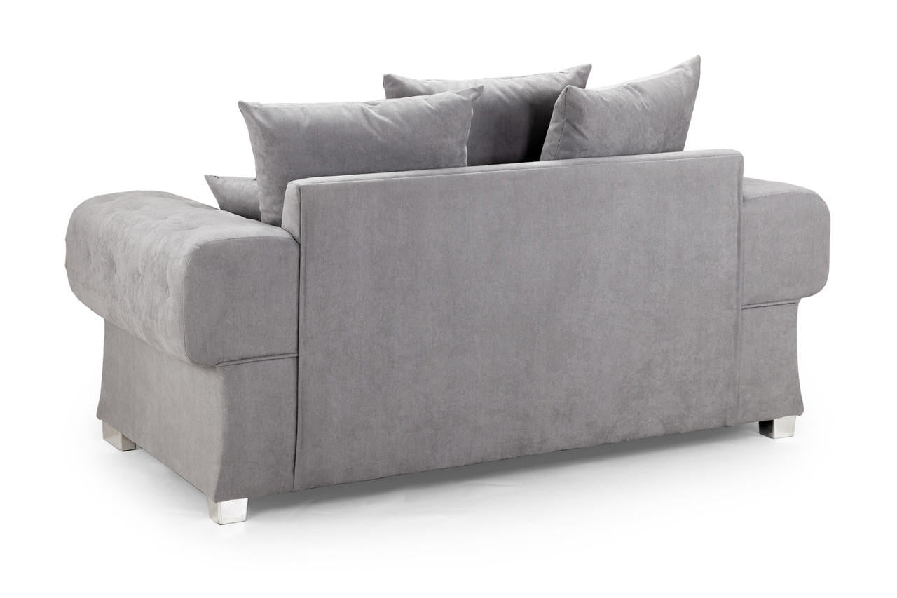 Verona Grey 2 Seater Scatterback Sofa