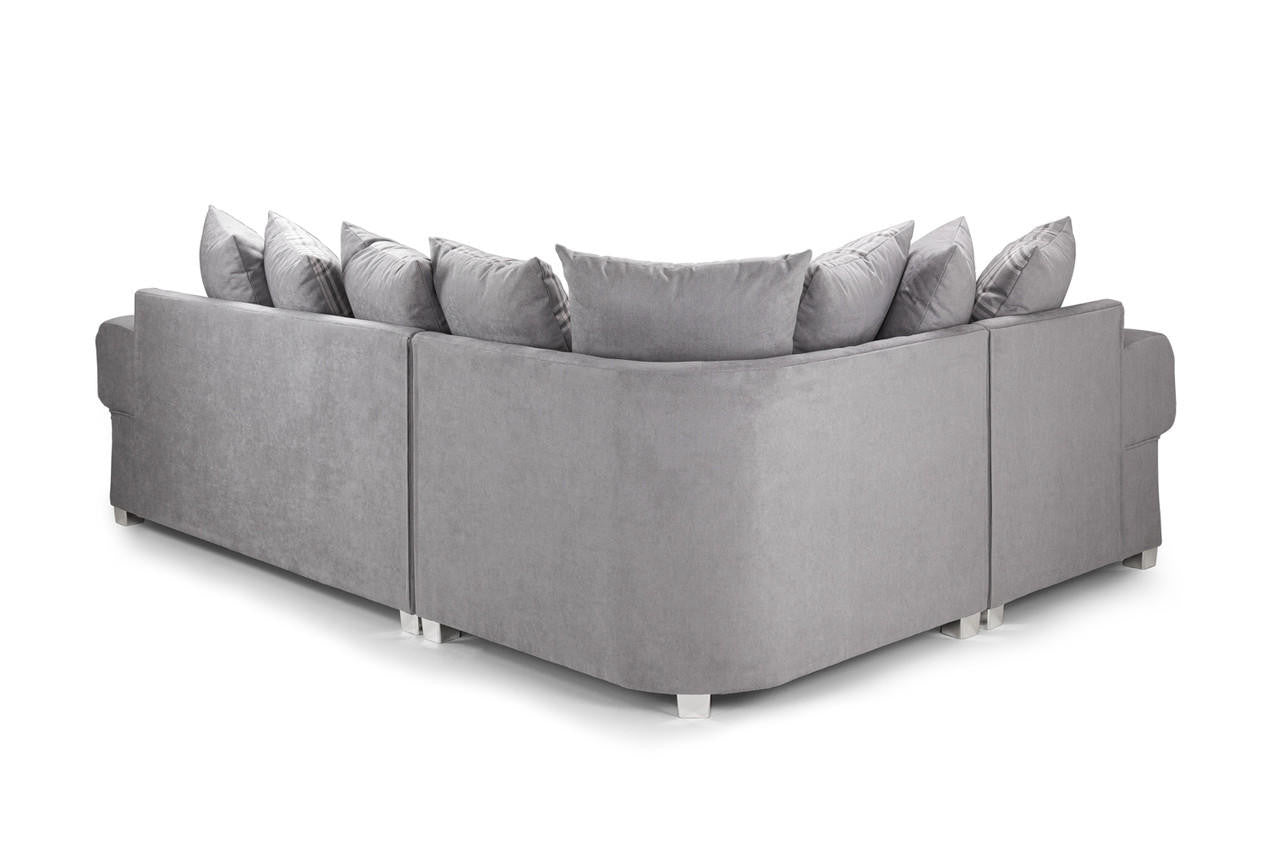 Verona Grey Corner Scatterback Sofa