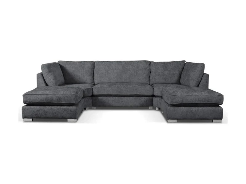 Brixton U Shape Sofa Charcoal Grey