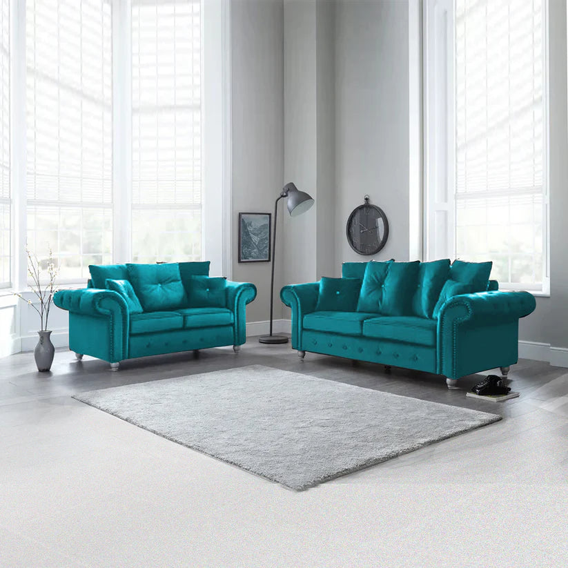 ASHWIN VELVET SOFA SET