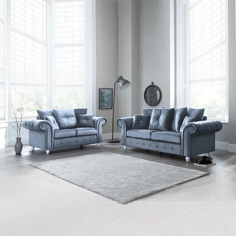 ASHWIN VELVET SOFA SET