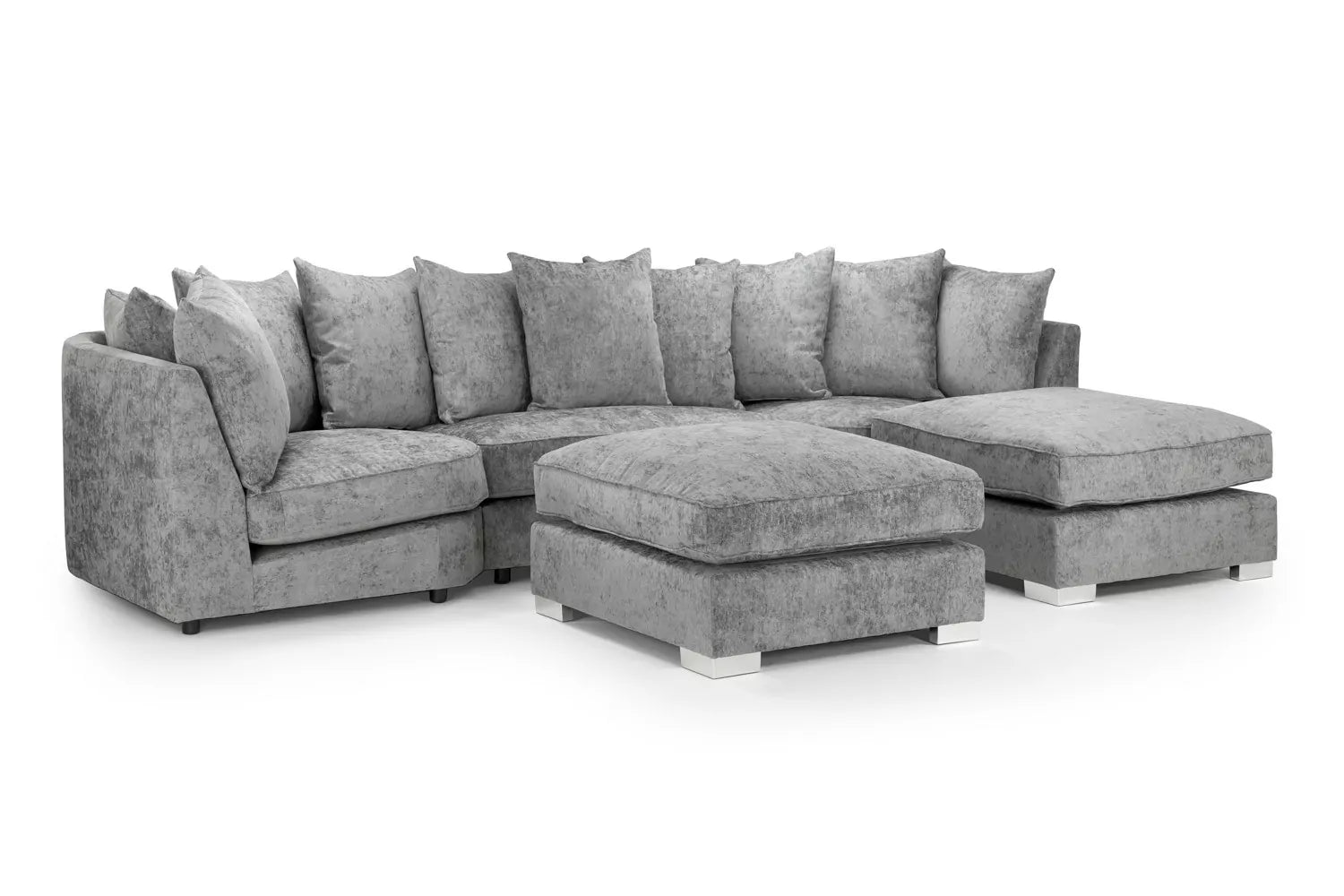 Bishop Platinum U Shape Corner Scatterback Sofa