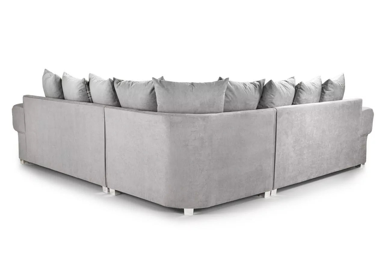 Verona Grey Large Corner Scatterback Sofa